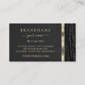 ブラックツリーバークウッドグレイン華美金ゴールド縁どロゴ 名刺 (裏面)