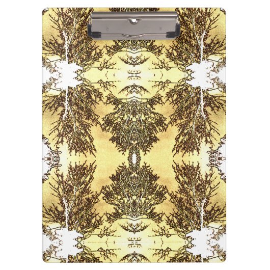 ブラックツリーブライトイエロースカイ クリップボード (正面)