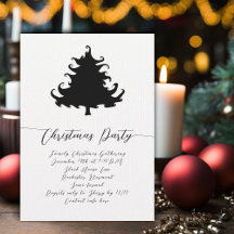 ブラックツリー クリスマスパーティーの招待状
