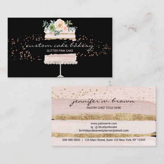 ブラックティアドベーカリーパティスリー 名刺 (正面/裏面)