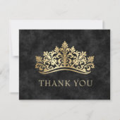 ブラックティアラクラウンエレガントキンセアニェラ サンキューカード (正面)