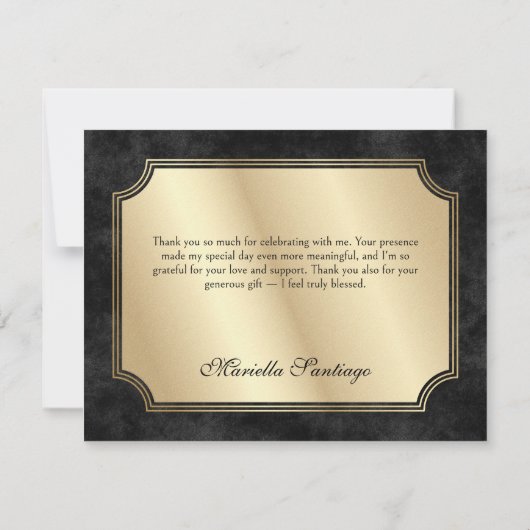 ブラックティアラクラウンエレガントキンセアニェラ サンキューカード (裏面)