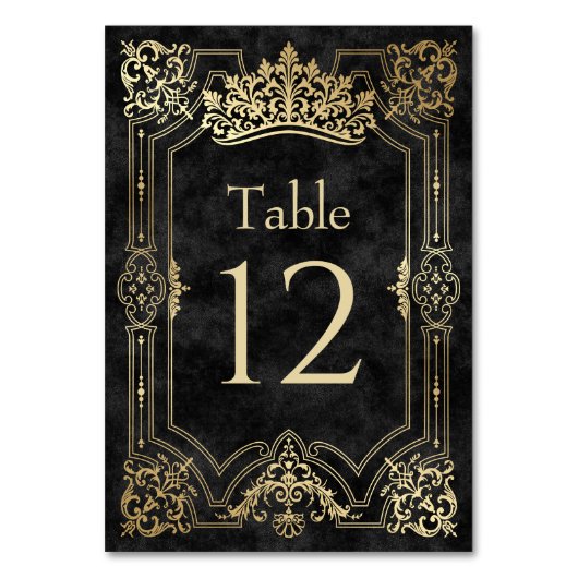 ブラックティアラクラウンエレガントキンセアニェラ テーブルナンバー (正面)