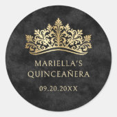 ブラックティアラクラウンエレガントキンセアニェラ ラウンドシール (正面)