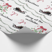 ブラックティスクリスマスソングラッピング紙 ラッピングペーパー (角)