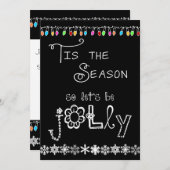 ブラックティスザシーズンホリデーパーティ招待状 招待状 (正面/裏面)