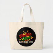 ブラックティブラックは12月を支持できない ラージトートバッグ (正面)