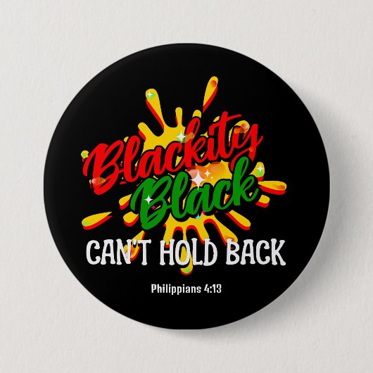ブラックティブラックは12月を支持できない 缶バッジ (正面)