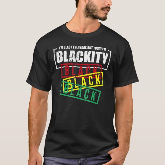 ブラックティブラックアフリカンブラックパワー Tシャツ (正面)