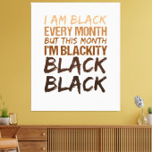 ブラックティブラック毎月黒歴史アフリカ キャンバスプリント (インサイチュ (リビング))