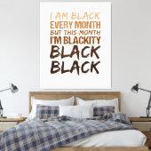 ブラックティブラック毎月黒歴史アフリカ キャンバスプリント (インサイチュ (寝室))