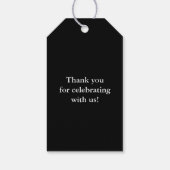 ブラックティル死は我々のパーツ結婚スケルトン ギフトタグ (裏面)