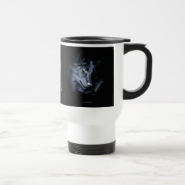 ブラックティンバーウルフワイルドライフギフトマグ トラベルマグ