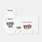 ブラックティーポットフローラアフタヌーンハイティー50誕生日 フェイバーボックス (折り畳みなし)