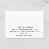 ブラックティール（緑がかった色）結婚イベントプランナー 名刺 (裏面)