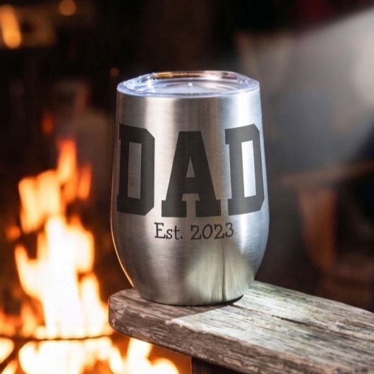 ブラックテキスト ステンレススチール Dad Established ボールド