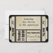 ブラックテキスファンキートスワーズ結婚の応答カード 出欠カード (正面)