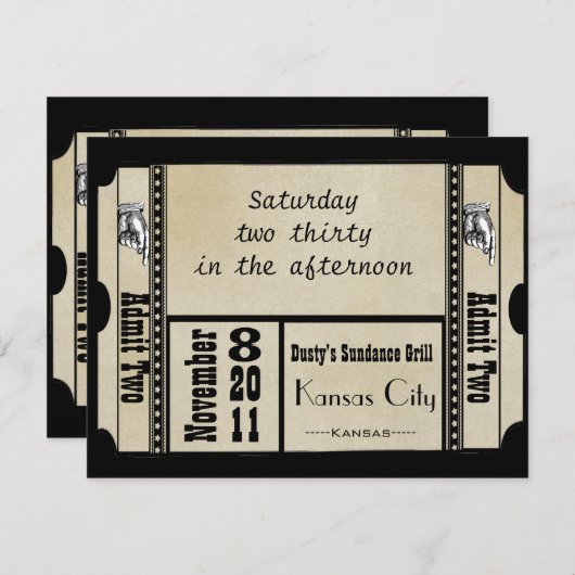 ブラックテキスファンキートスワーズ結婚の応答カード 招待状 (正面/裏面)