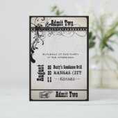 ブラックテキスファンキートスワーズ結婚の応答カード 招待状 (スタンド正面)