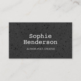 ブラックテクスチャミニマル作家プロフェッショナル 名刺