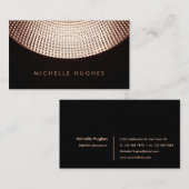 ブラックテクスチャモダンインテリアデコレータスタイル 名刺 (正面/裏面)