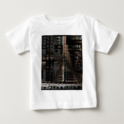 ブラックテクノロジー回路基板電子コンピューター ベビーTシャツ (正面)