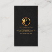 ブラックテグランジクスチャ金ゴールドマンパワーコンサルタント 名刺 (裏面)