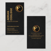 ブラックテグランジクスチャ金ゴールドマンパワーコンサルタント 名刺 (正面/裏面)