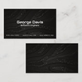 ブラックテックの背モダン景 名刺 (正面/裏面)