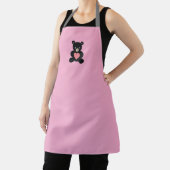 ブラックテディベアとハート エプロン (インサイチュ)