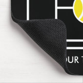 ブラックテニスコートマウスパッドギフト付きカスタム文字 マウスパッド (コーナー)