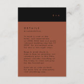 ブラックテラコッタストライプ 出欠カード (正面)