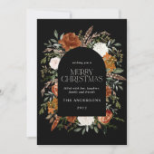 ブラックテラコッタ写真植物学エレガントアーチ シーズンカード (正面)