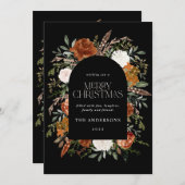 ブラックテラコッタ写真植物学エレガントアーチ シーズンカード (正面/裏面)