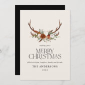 ブラックテラコッタ植物性エレガントスタグフローラ シーズンカード (正面/裏面)