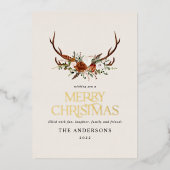 ブラックテラコッタ植物性エレガントスタグフローラ 箔シーズンカード (正面)