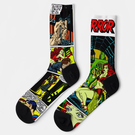 ブラックテラーコミックストリップソックス ソックス (左)