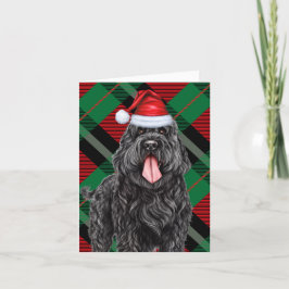ブラックテリアロシアのドッグクリスマスホリデープレイド シーズンカード
