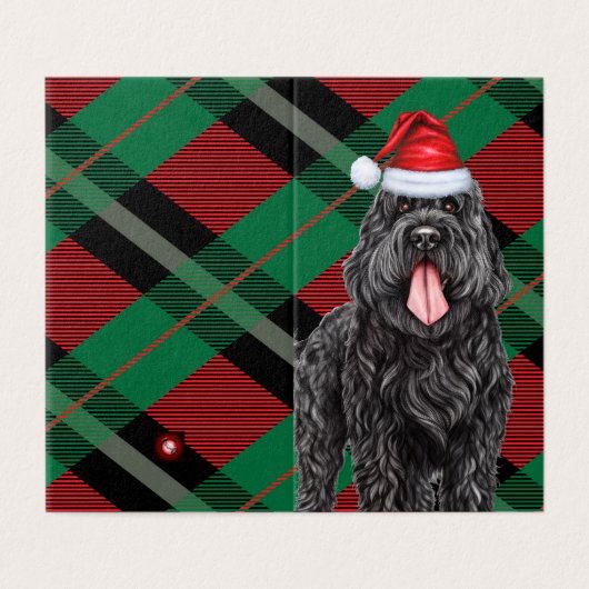 ブラックテリアロシアのドッグホリデープレイドクリスマス (外部フラット)