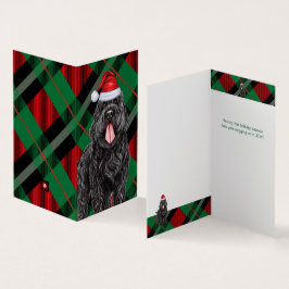ブラックテリアロシアのドッグホリデープレイドクリスマス