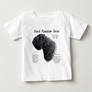 ブラックテリアロシアのーの履歴デザイン ベビーTシャツ