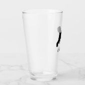 ブラックテリアロシアのーシルエットパーソナライズされたドッグ タンブラーグラス (右)