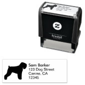 ブラックテリアロシアのーシルエット差出人住所 セルフインキングスタンプ (インサイチュ)