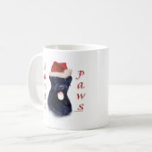 ブラックテロシアのリアサンタポーズ コーヒーマグカップ (正面左)