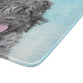 ブラックテロシアのリア絵画ーズ-かわいいオリジナル犬 カッティングボード (角)