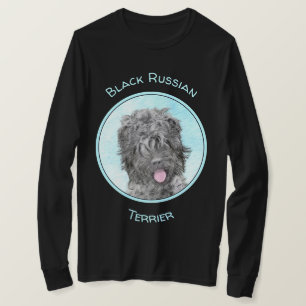 ブラックテロシアのリア絵画ーズ-かわいいオリジナル犬 Tシャツ