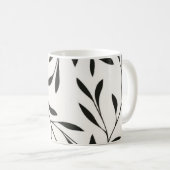 ブラックテンプレートマグカップデザイン コーヒーマグカップ (正面右)