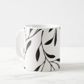 ブラックテンプレートマグカップデザイン コーヒーマグカップ (正面左)