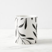 ブラックテンプレートマグカップデザイン コーヒーマグカップ (中央)