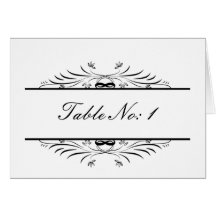 ブラックテーブルシーティングカード